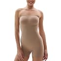 SHAPERX Strapless Shortie Bodysuit for Women Tummy Control Shapewear Seamless Sculpt Body Shaper with Removable Straps