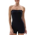 SHAPERX Strapless Shortie Bodysuit for Women Tummy Control Shapewear Seamless Sculpt Body Shaper with Removable Straps