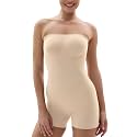SHAPERX Strapless Shortie Bodysuit for Women Tummy Control Shapewear Seamless Sculpt Body Shaper with Removable Straps