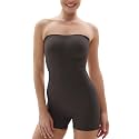SHAPERX Strapless Shortie Bodysuit for Women Tummy Control Shapewear Seamless Sculpt Body Shaper with Removable Straps