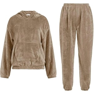 SHAPERX women regular cord set fleece winter