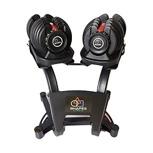 shapes fitness - the ultimate adjustable dumbbell stand  rack  1 piece  for home gym  for men amp women fitness and home workout  heavy-duty compact weight stand  compatible with all adjustable dumbbell brands that feature the same model and design as shown in the image