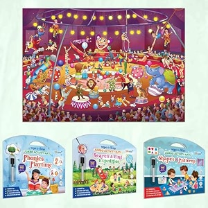 shapes and patterns activity mat phonics playtime activity mat search amp find expedition activity mat and giant circus colouring poster  combo of 3 activity mats with pen and 1 colouring poster  exploration mats amp circus extravaganza coloring poster bundle