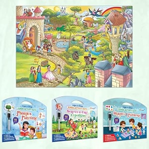 shapes and patterns activity mat phonics playtime activity mat search amp find expedition activity mat and giant princess castle colouring poster  combo of 3 activity mats with pen and 1 colouring poster  learning adventures shapes phonics discovery and royal coloring