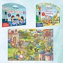 Shapes and Patterns Activity MATS, Animal Kingdom Activity MATS, and Giant Princess Castle Colouring Poster | Combo of 2 Activity MATS with Pen and Colouring Poster