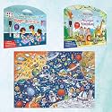 Shapes and Patterns Activity MATS, Animal Kingdom Activity MATS, and Giant Space Colouring Poster | Combo of 2 Activity MATS with Pen and Colouring Poster