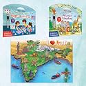Shapes and Patterns Activity MATS, Animal Kingdom Activity MATS, and Giant India Colouring Poster | Combo of 2 Activity MATS with Pen and Colouring Poster