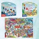 Shapes and Patterns Activity MATS, Animal Kingdom Activity MATS, and Giant at The MALL Colouring Poster | Combo of 2 Activity MATS with Pen and Colouring Poster