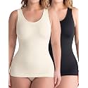 Shapewear Tank Tops for Women, Tummy Control Compression Cami Shaper 2 Pack