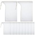 Shappy 10 Pcs Compost Tea Filter Bags with Drawstring, 23 x 16 cm