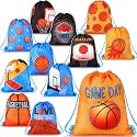 Shappy 12 Pack Basketball Drawstring Bags 10x12In Basketball Team Gift Bag