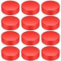 Shappy 12 Pcs Foam Hockey Pucks 3 Inch Ice Hockey Pucks for Practicing and Classic Training Indoor Floor Game Outdoor Sports Hockey Supplies for Kids Adults, Regulation Size (Red)