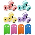Shappy 12 Pcs Water Weight Aerobics Set, Aquatic Exercise Set Pool Fitness Equipment with 8 EVA Foam Water Dumbbells, 4 Swimming Kickboards, for Men Women Workout Hand Bar Sports Fitness Tool