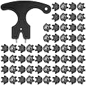 Shappy 50 Pcs Golf Shoe Spikes Replacement Metal Screw 1 Wrench Tool