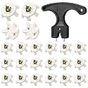 Shappy 50 Pcs Golf Shoe Spikes Replacement Metal Screw 1 Wrench Tool
