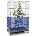 Shappy Bird Cage Net Cover Seed Catcher, 118 x 15 Inch/ 300 x 37 cm, Blue