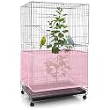 Bird Cage Net Cover Seed Catcher, 118 x 15 Inch/ 300 x 37 cm, Light Pink