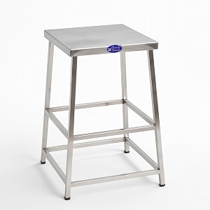 sharda metals stainless steel stool  lightweight sitting square shape table stools for home kitchen office bathroom garden clinic salon garage amp multipurpose stool  d-108 inch x h-155 inch