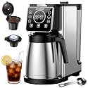 SHARDOR Single Serve & Carafe Coffee Maker, Dual Brew for K Cup Pods & Ground Coffee, Hot & Iced Drip Coffee Machine, 6-32oz Sizes, 95oz Removable Water Reservoir, 24H Programmable, Thermal Carafe