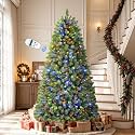 6FT Artificial Prelit Classic Christmas Tree with Remote Control,Timer