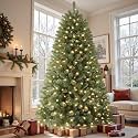 SHareconn 7ft Prelit Artificial Classic Spruce Christmas Tree