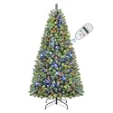 SHareconn 6.8ft Prelit Premium Artificial Classic Spruce Christmas Tree with Remote Control,Timer, 400 Warm White &amp; Color LED Changing Lights, 1062 Branch Tips, Perfect Choice for Xmas Decor, 6.8FT