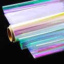 shareluck 70ft x 17 in Cellophane Wrap for Gift Baskets Thicken Iridescent Cellophane Wrap Roll Gift Basket Wrapping Plastic for Treats Birthday Graduation Gifts DIY Crafts