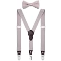 Shark Tooth Boys' Men's Suspenders and Bow Tie Set Y-Back Adjustable