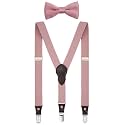 Shark Tooth Boys' Men's Suspenders and Bow Tie Set Y-Back Adjustable