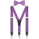 Shark Tooth Boys' Men's Suspenders and Bow Tie Set Y-Back Adjustable