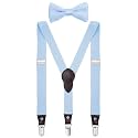 Shark Tooth Boys' Men's Suspenders and Bow Tie Set Y-Back Adjustable