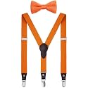 Shark Tooth Boys' Men's Suspenders and Bow Tie Set Y-Back Adjustable