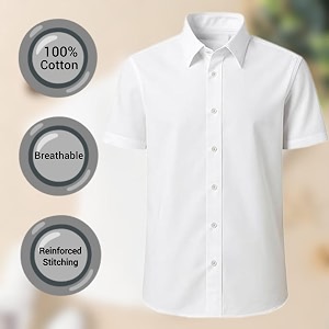 SHARMA STUDENTS POINT Cotton Half Sleeve Formal