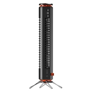 sharper image axis12 1234 airbar usb powered tower desk fan with full-range tilt 3 speed touch control black
