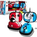 Sharper Image Road Rage RC Speed Bumper Cars, Mini Remote Controlled Ejector Vehicles, 2 Player Head to Head Battle, Crash into Opponents, 2.4 GHz, Red and Blue, Ages 6 and Up