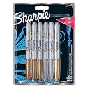 SHARPIE Fine Tip Permanent Marker - Assorted Metallic Colours (Pack of 6)