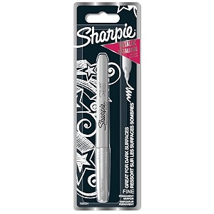 sharpie permanent marker  fine tip  silver  1 count