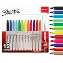 Sharpie Permanent Markers | Fine Point | Assorted Colours | 12 Count