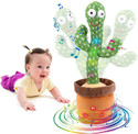 Sharvaya Cactus Toy For Kids With LIght And Music With Usb Cable Talk And Dancing