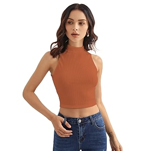 shasmi women39s amp girls39 solid ribbed round neck collarless sleeveless slim fit simplicity tank tops top 37