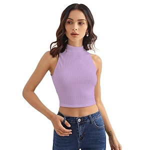 shasmi women39s amp girls39 solid ribbed round neck collarless sleeveless slim fit simplicity tank tops top 37