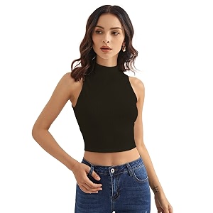 shasmi women39s amp girls39 solid ribbed round neck collarless sleeveless slim fit simplicity tank tops top 37