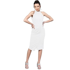 Shasmi Womens Comfortable Red Halter Neck Sleeveless