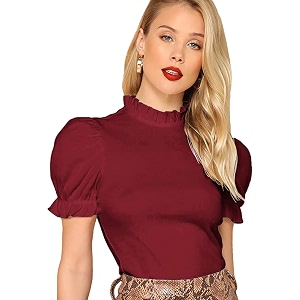 Shasmi Womens Girls Polyester Pleated High