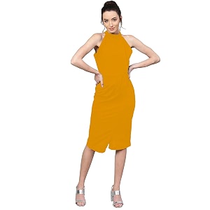 Shasmi Womens Comfortable Red Halter Neck Sleeveless