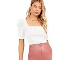 Shasmi Women39s Polyester Solid Slim Fit T-Shirt