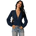Shasmi Women39s Solid Deep V Neck Cotton