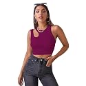 Shasmi Women39s Striped Slim Fit Crop Ribbed