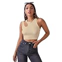 Shasmi Women39s Striped Slim Fit Crop Ribbed