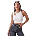 Shasmi Women39s Striped Slim Fit Crop Ribbed